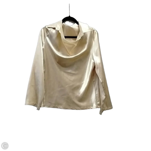 Blouse Long Sleeve By Clothes Mentor In Cream, Size: Xl