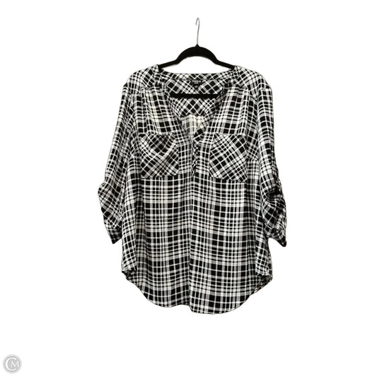 Blouse Long Sleeve By Torrid In Black & White, Size: 2x