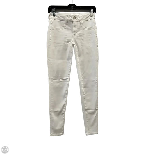 Jeans Skinny By American Eagle In White, Size: 2