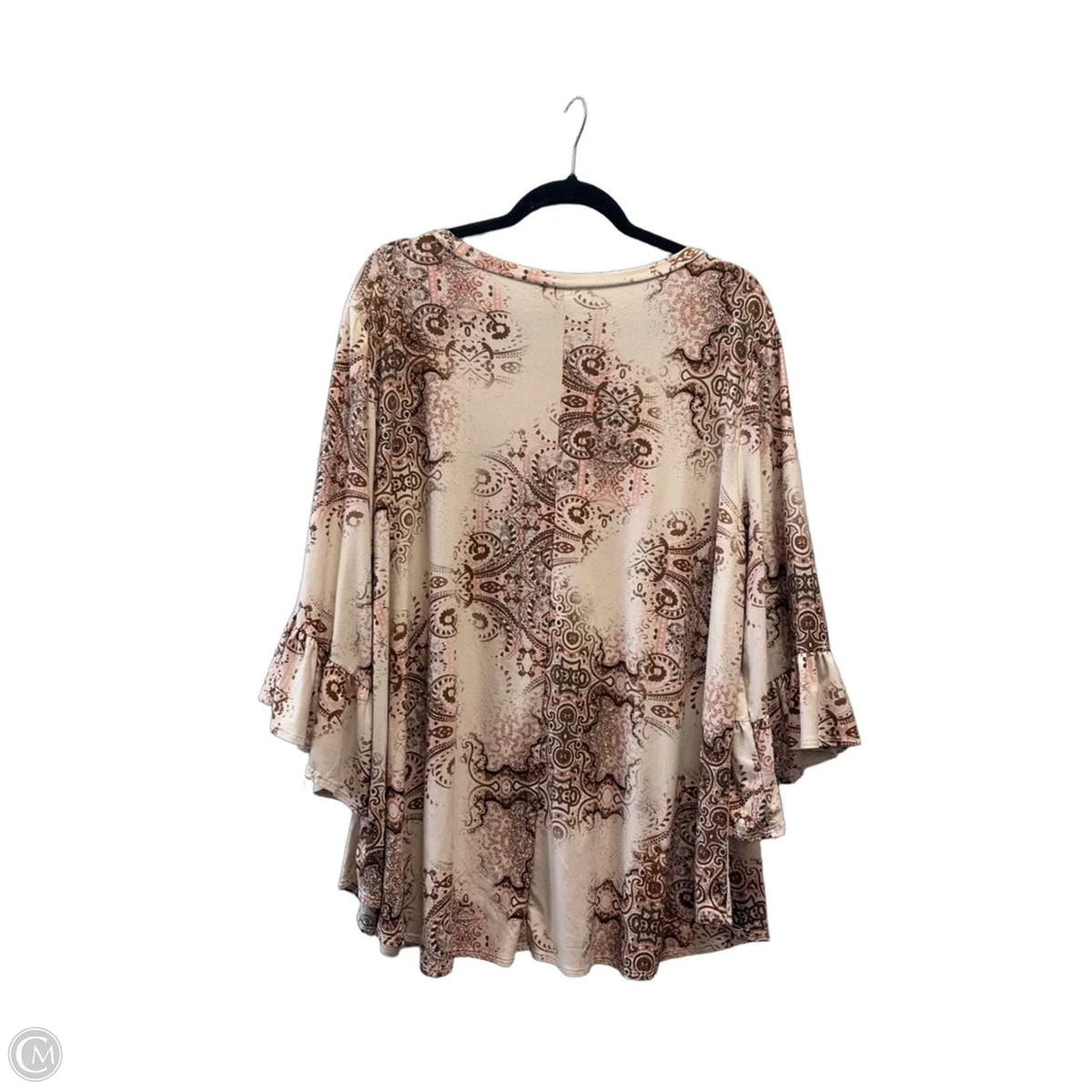 Top Long Sleeve By Clothes Mentor In Geometric Pattern, Size: 2x