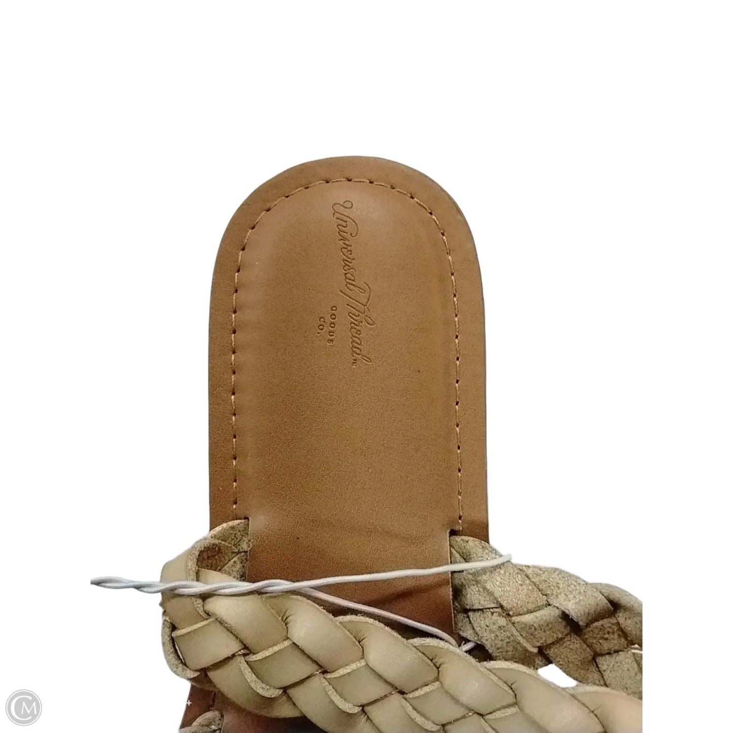 Sandals Flats By Clothes Mentor In Brown & Cream, Size: 11