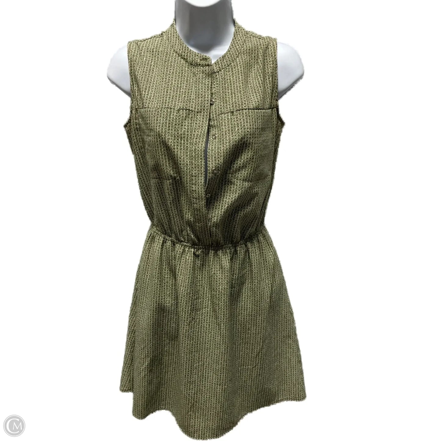 Dress Casual Short By Merona In Green & White, Size: Xs