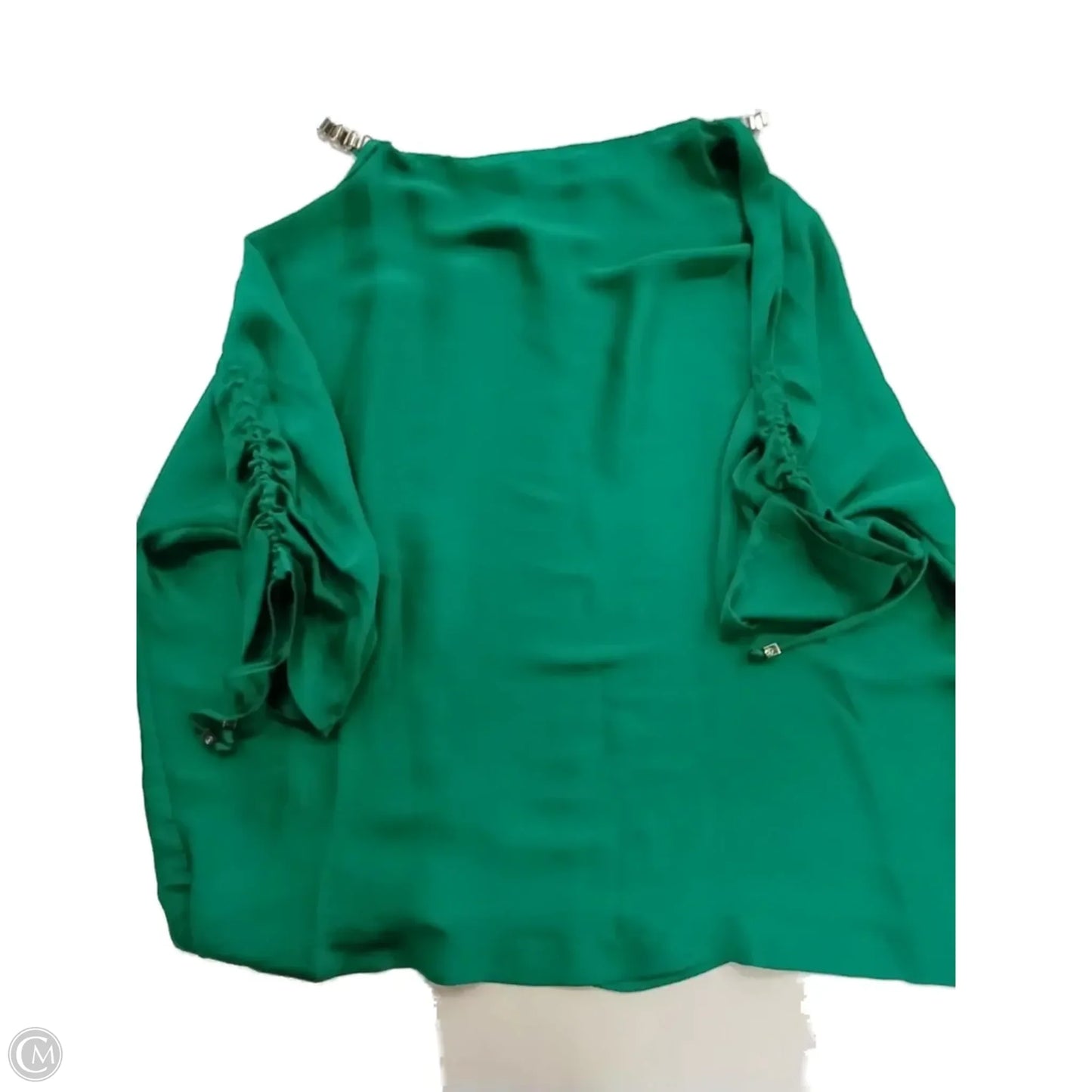 Blouse Short Sleeve By Michael By Michael Kors In Green, Size: Large