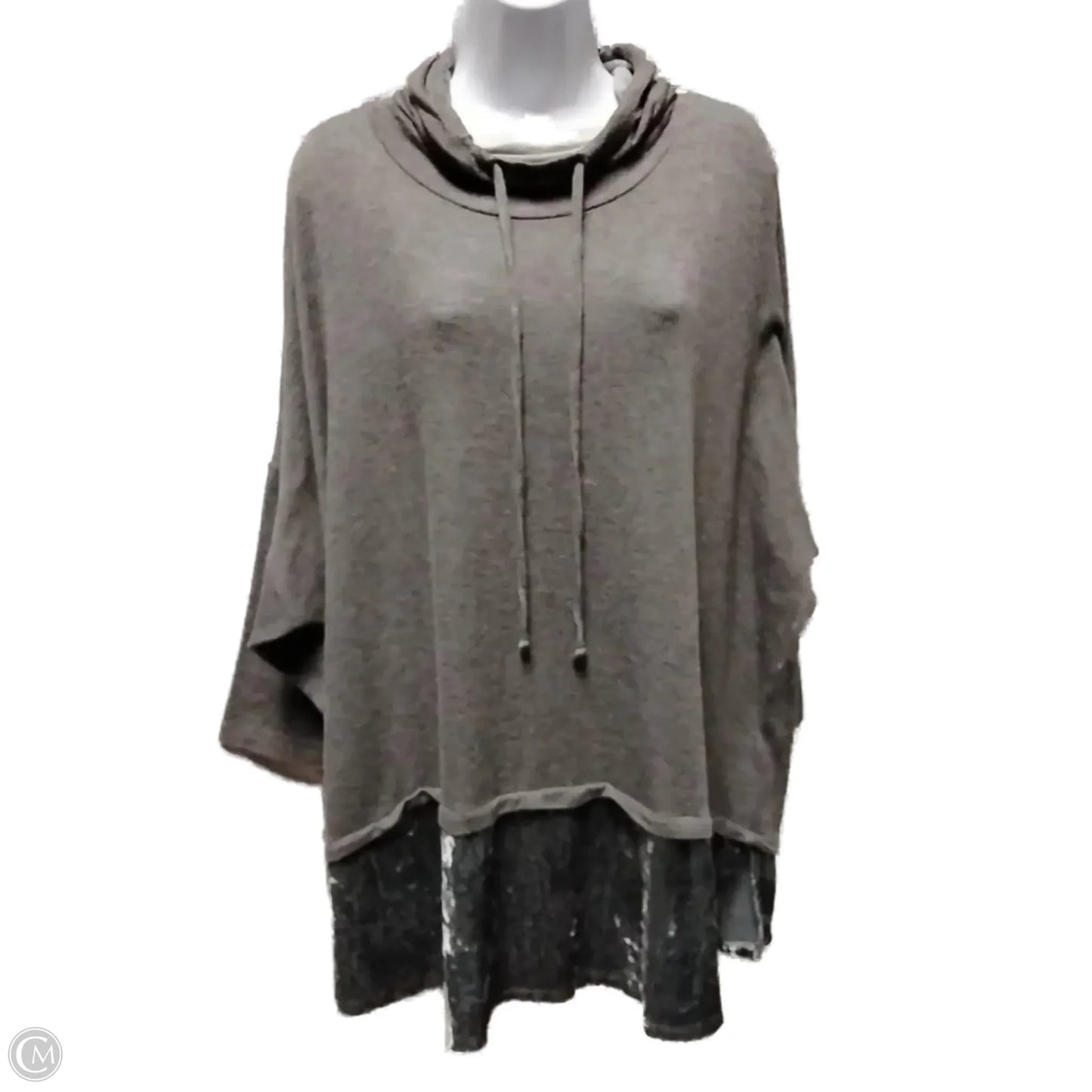 Top Long Sleeve By Clothes Mentor In Grey, Size: 3x