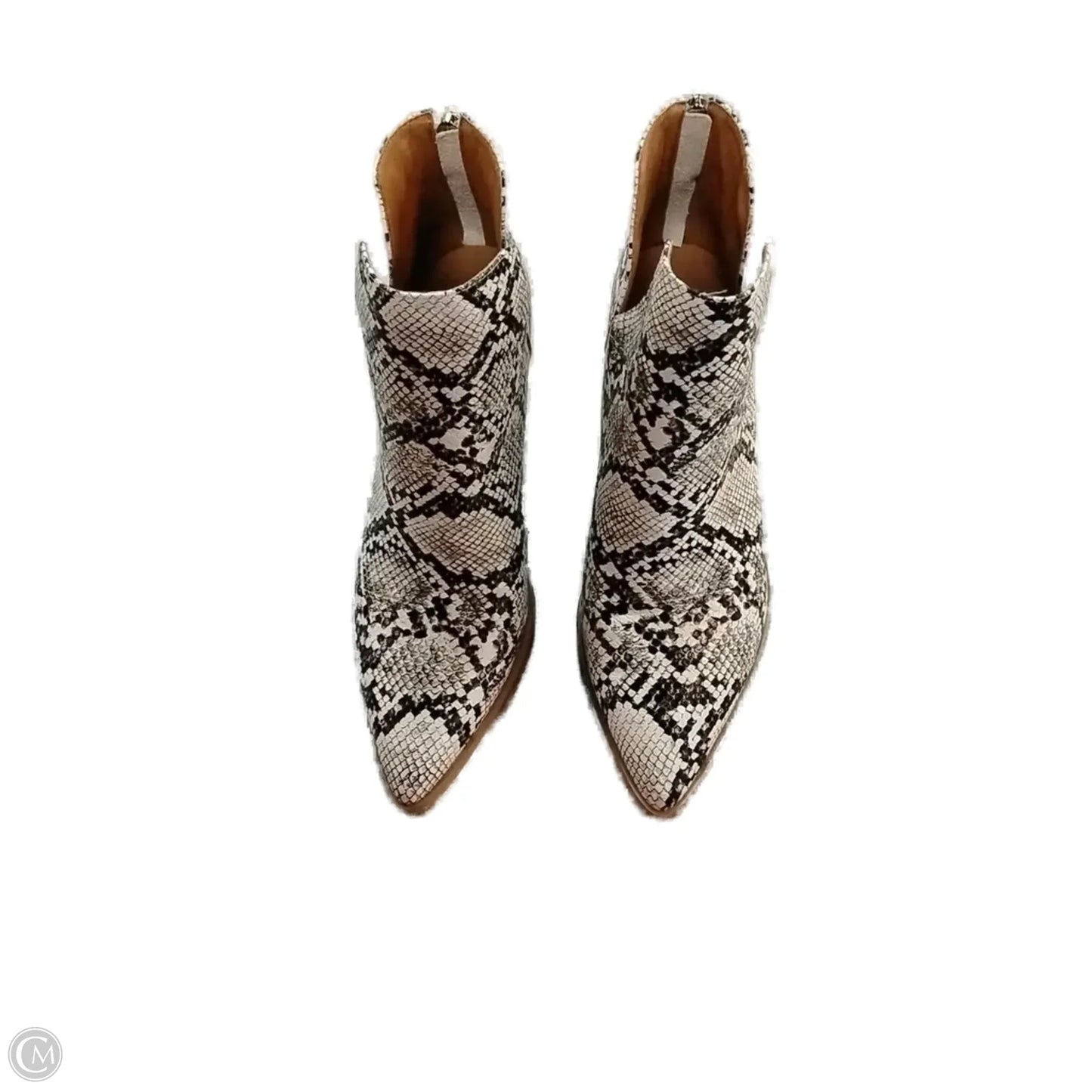 Boots Ankle Heels By Clothes Mentor In Snakeskin Print, Size: 9