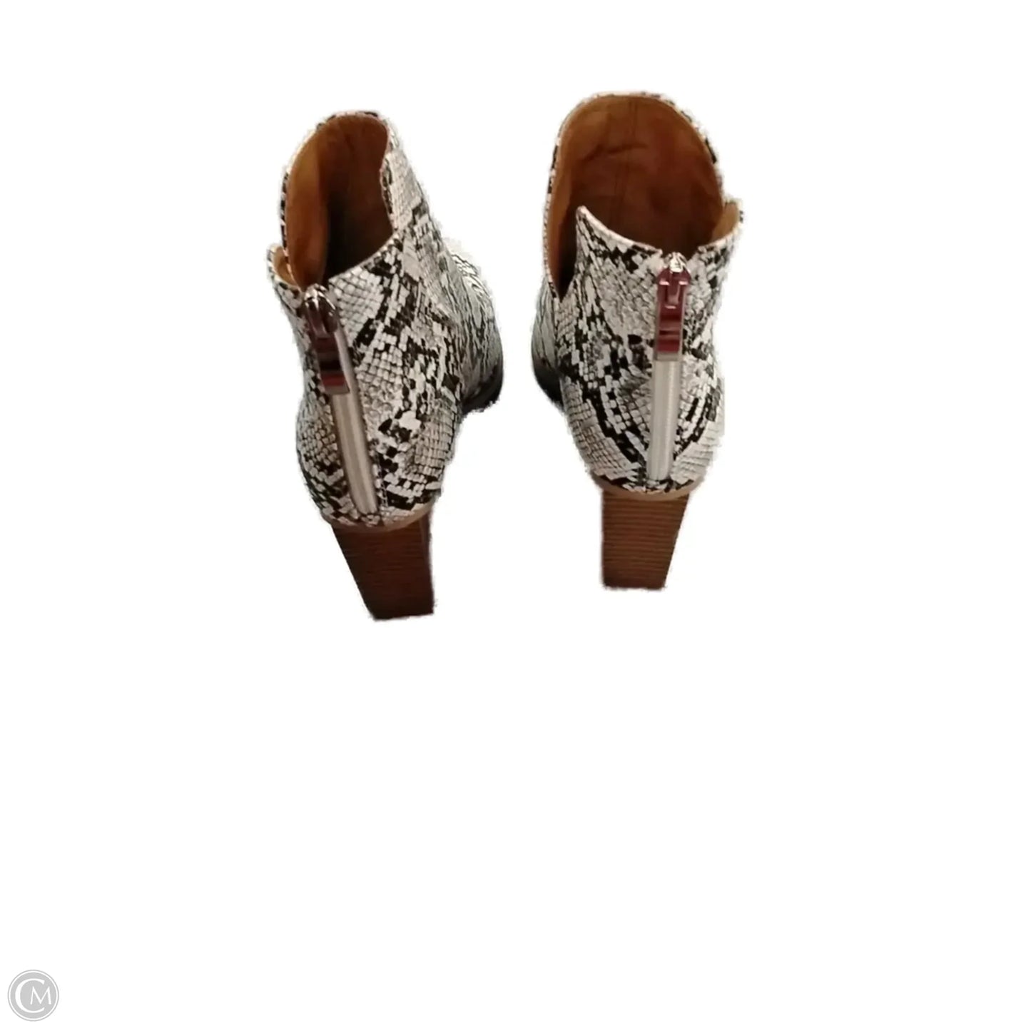 Boots Ankle Heels By Clothes Mentor In Snakeskin Print, Size: 9