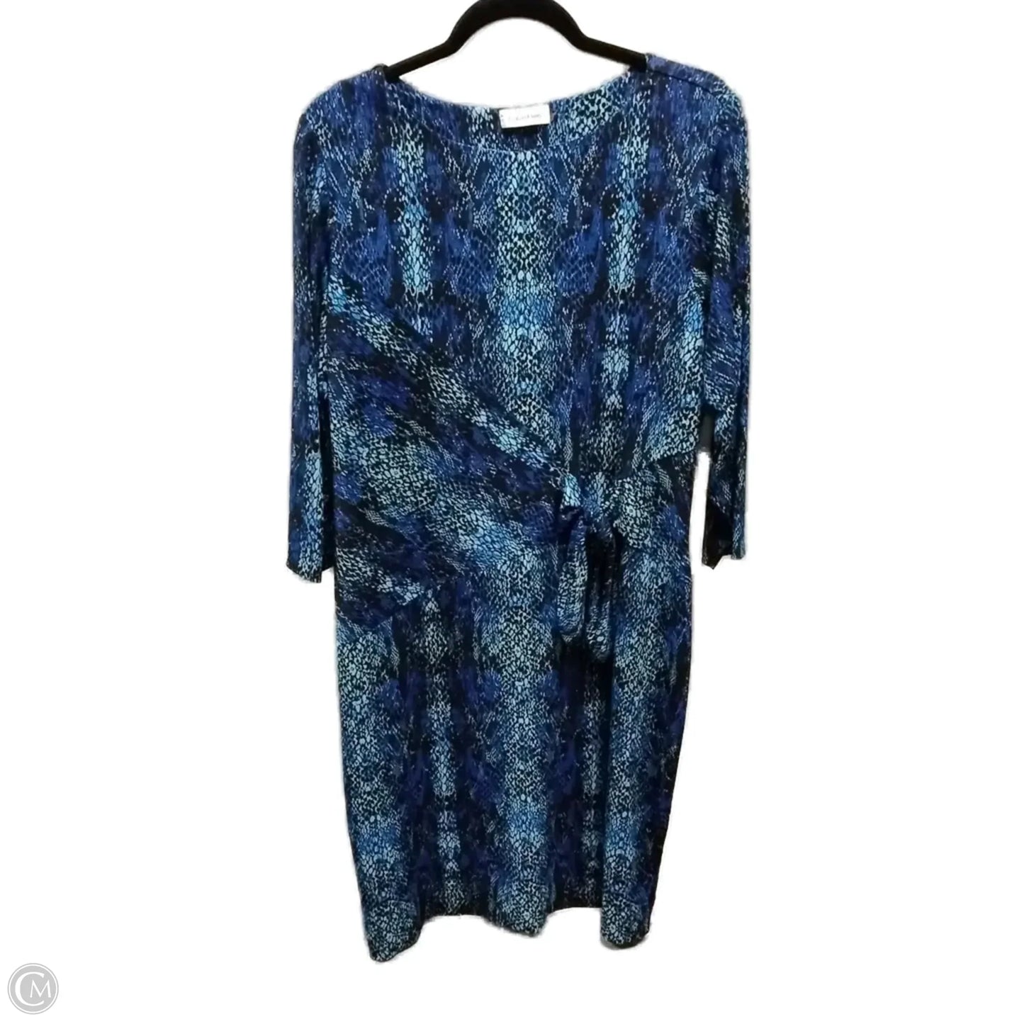 Dress Casual Midi By Calvin Klein In Blue, Size: 14