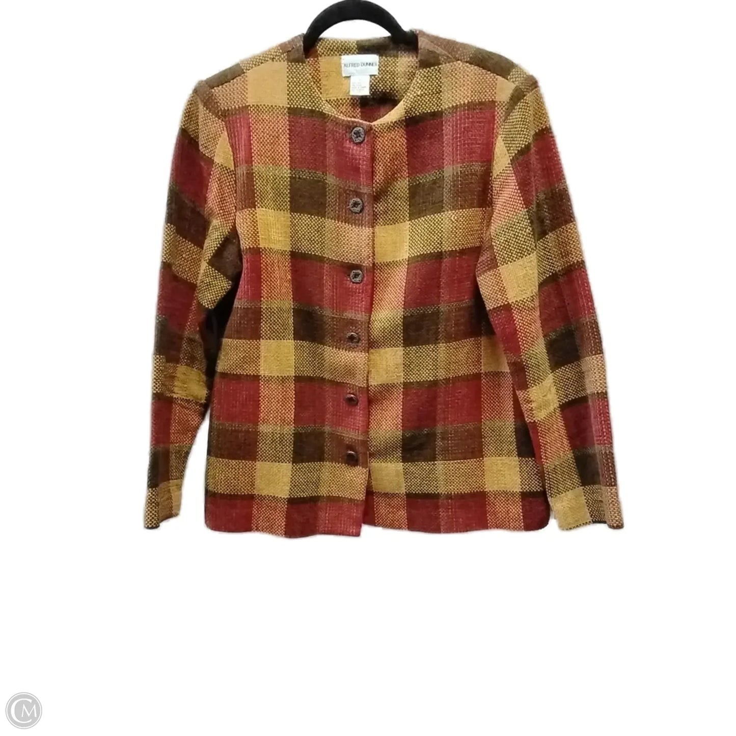 Blazer By Alfred Dunner In Plaid Pattern, Size: 8