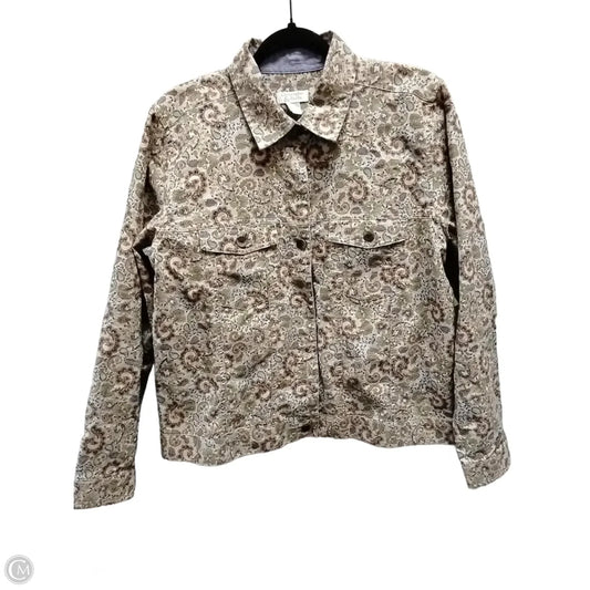 Jacket Shirt By Christopher And Banks In Paisley Print, Size: M