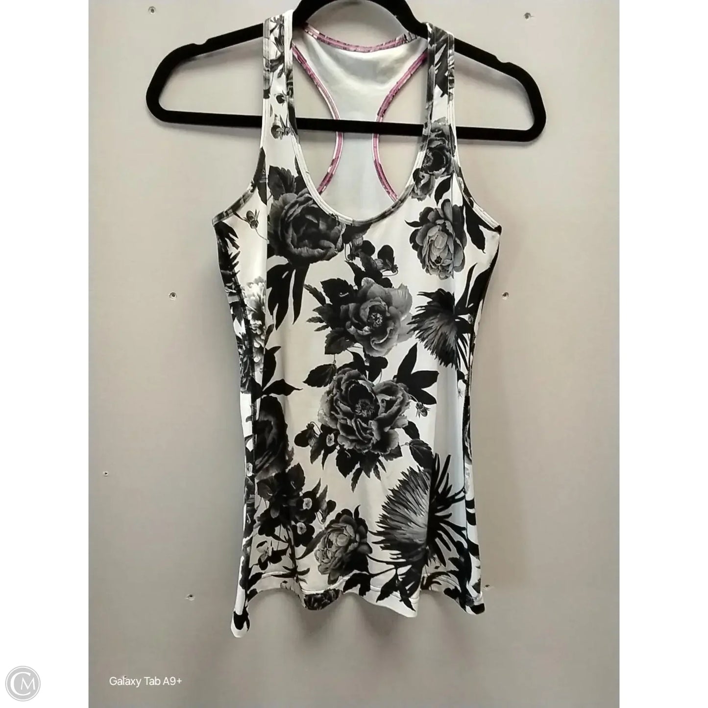 Athletic Tank Top By Lululemon In Floral Print, Size: L