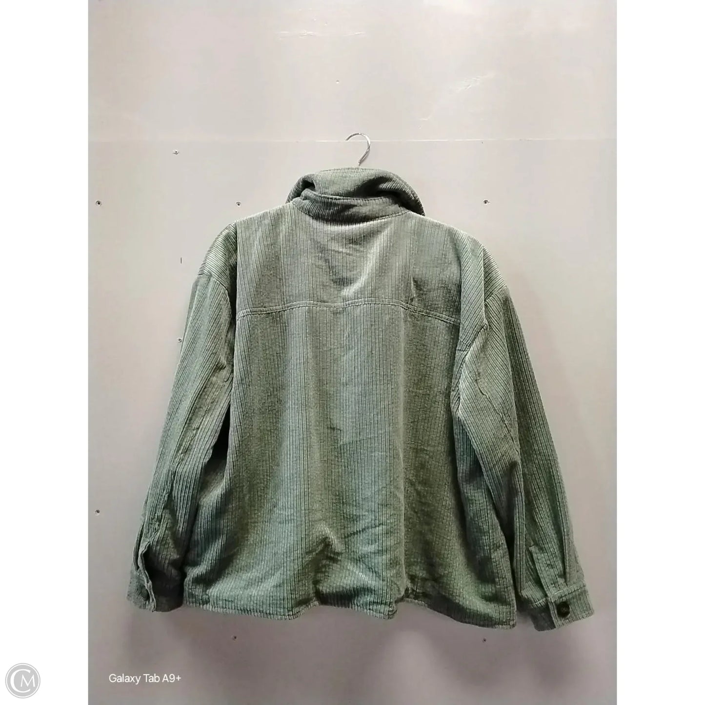 Jacket Shirt By Clothes Mentor In Green, Size: M