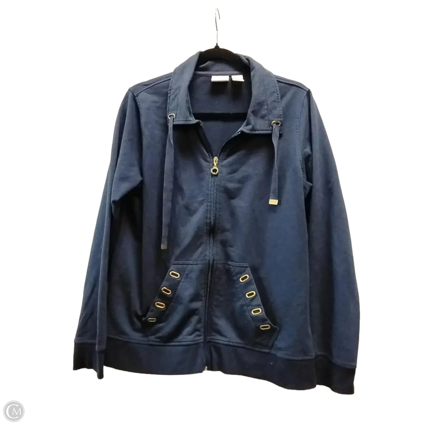 Sweatshirt Collar By Coral Bay In Blue, Size: L