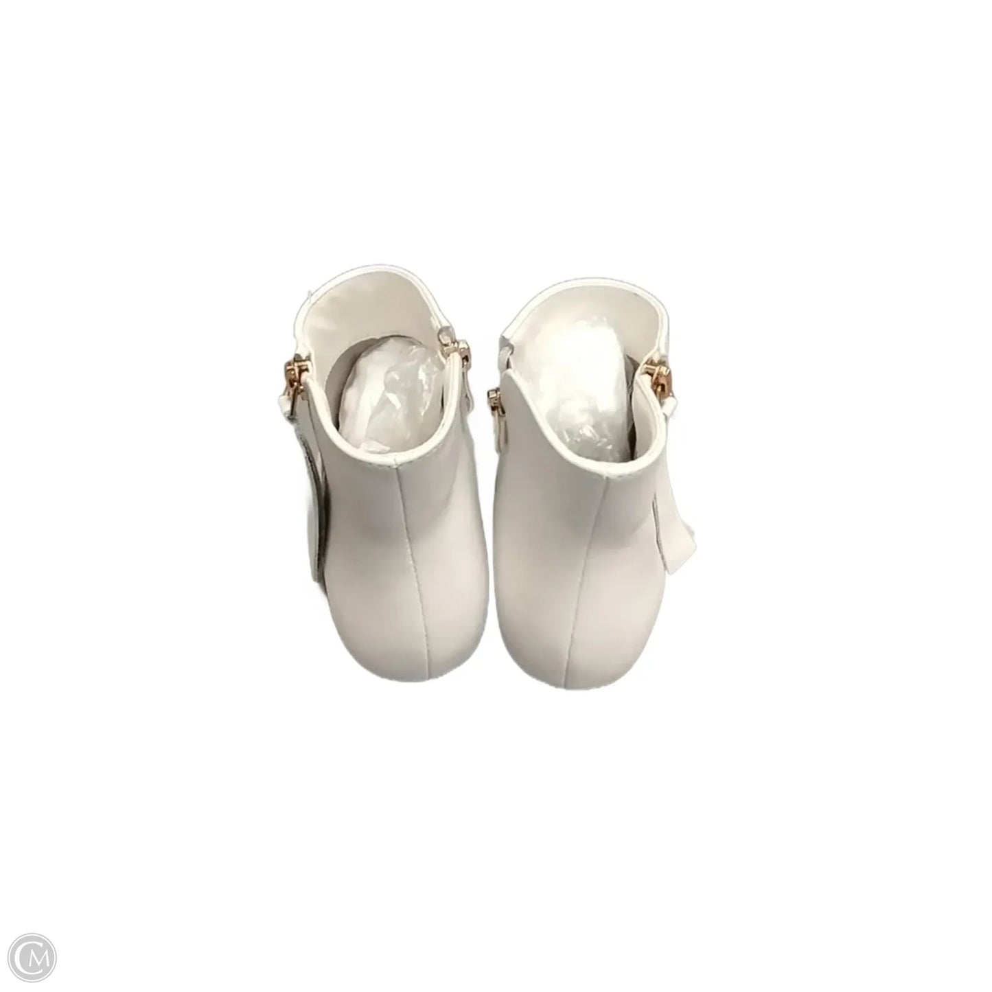 Boots Ankle Heels By Clothes Mentor In White, Size: 5.5