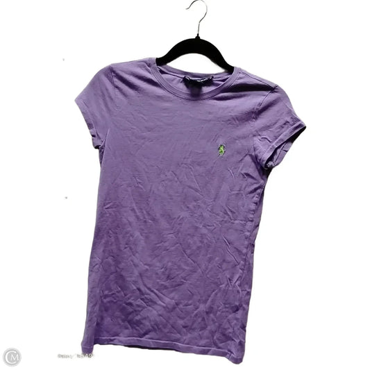 Athletic Top Short Sleeve By Ralph Lauren Co In Purple, Size: M