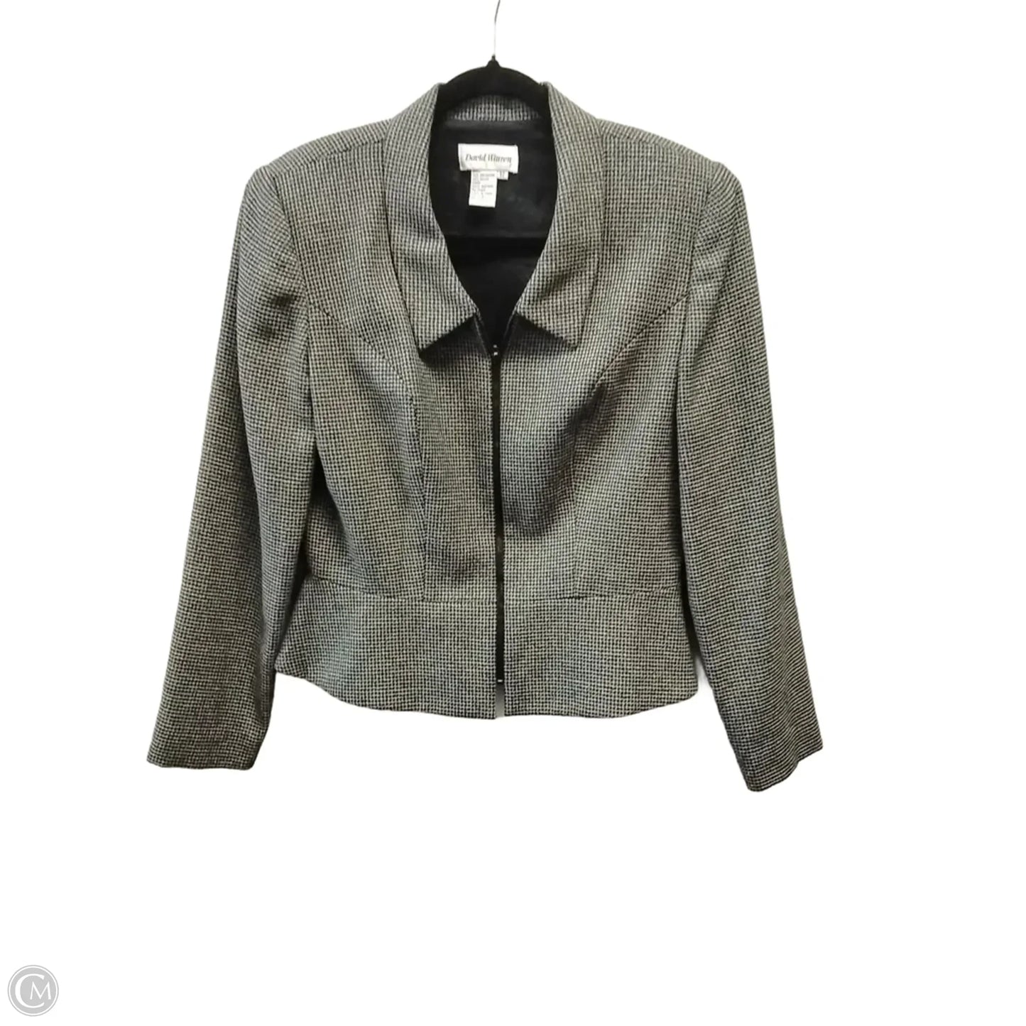 Blazer By Clothes Mentor In Checkered Pattern, Size: 12