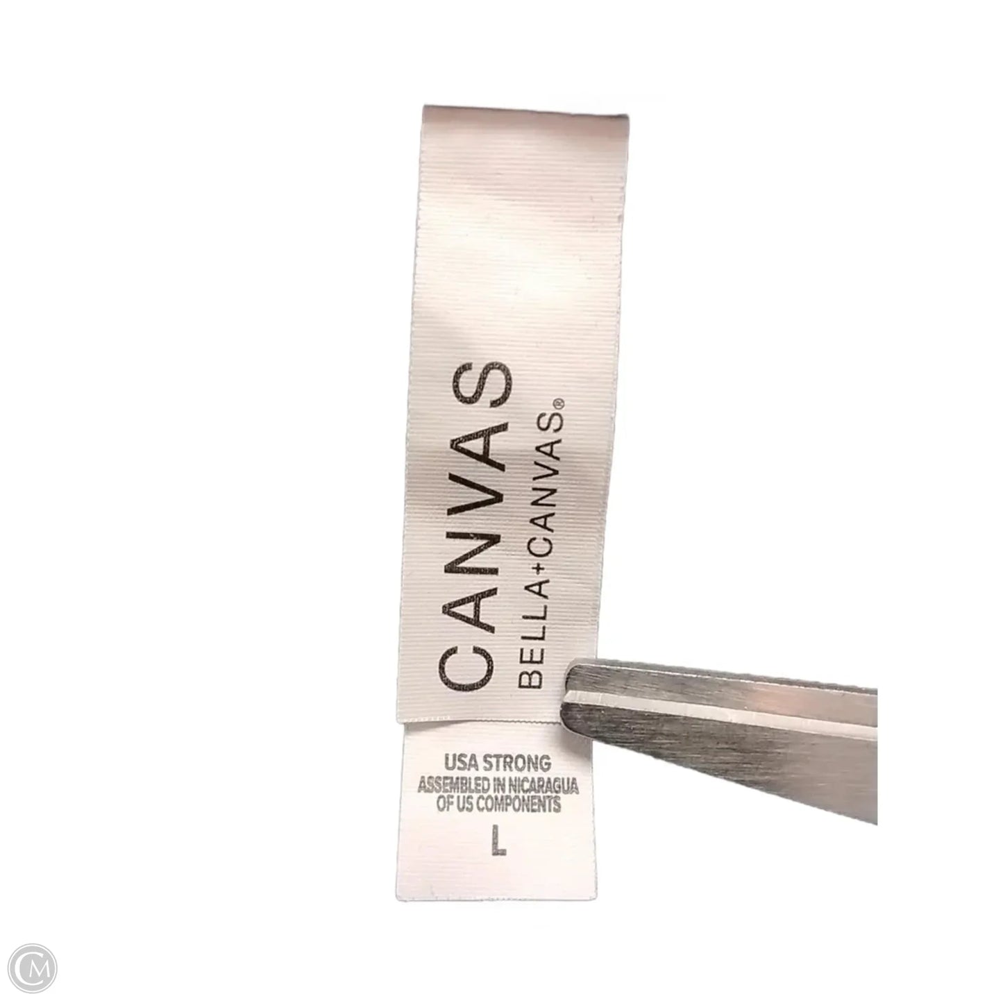 Top Short Sleeve Basic By Canvas In Animal Print, Size: L