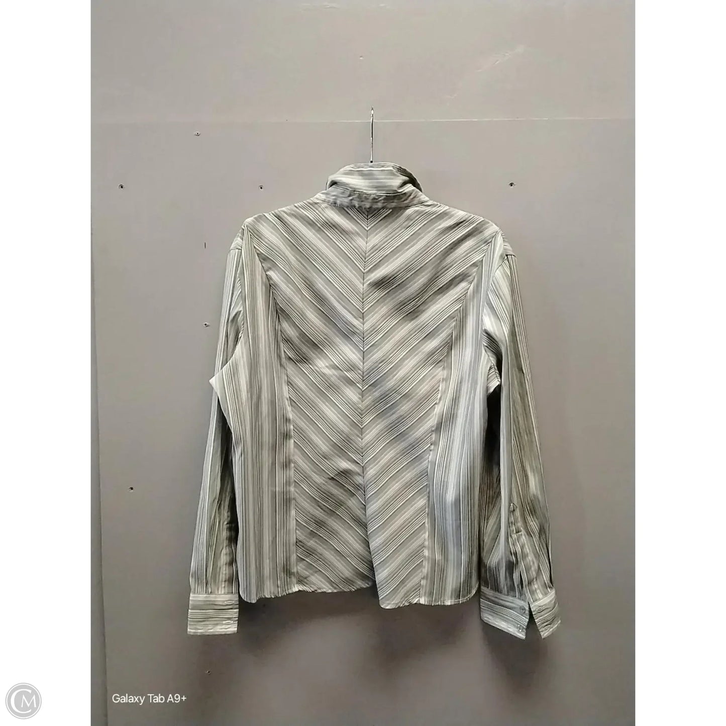 Top Long Sleeve By Dcc In Striped Pattern, Size: Xl