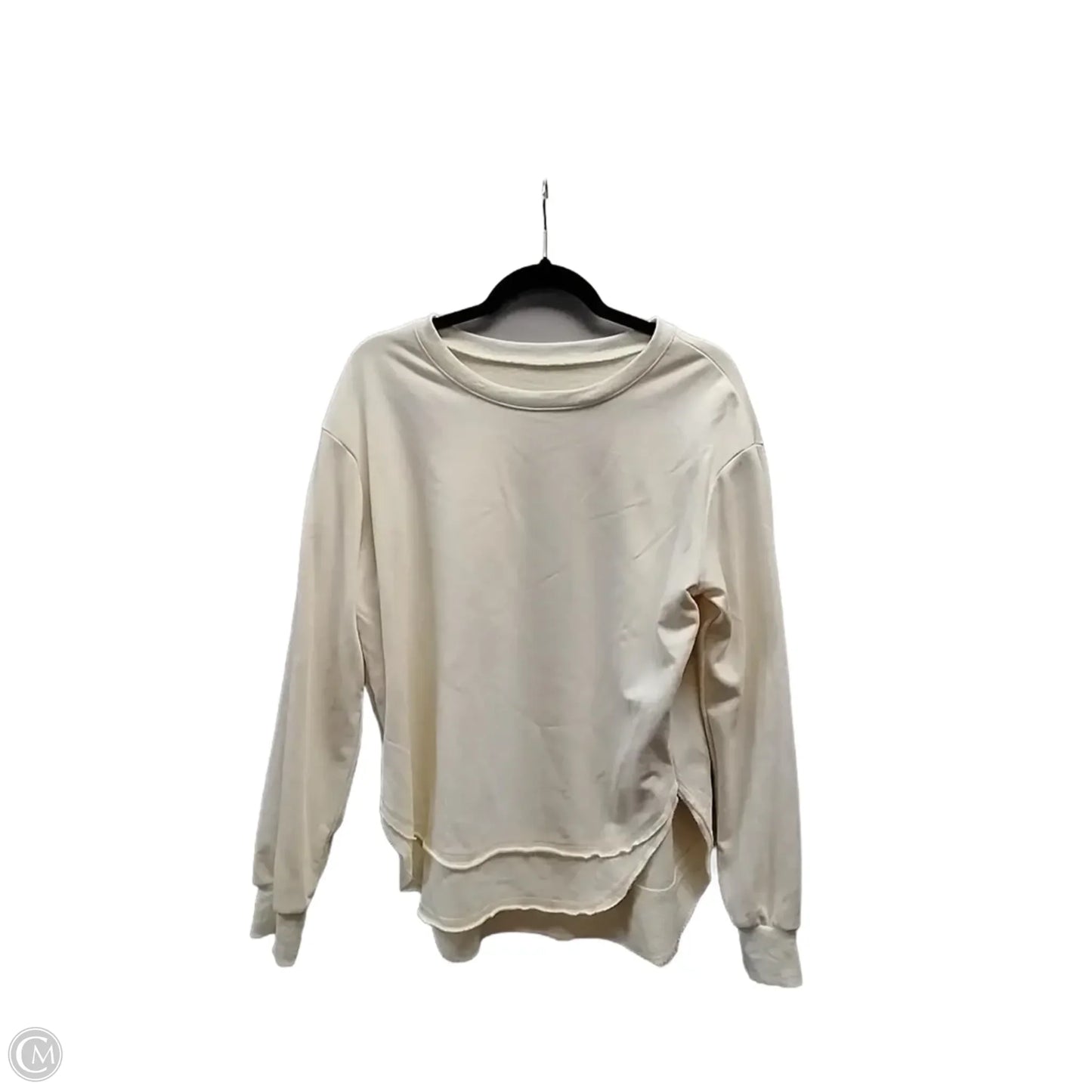 Sweatshirt Crewneck By Clothes Mentor In Beige, Size: L