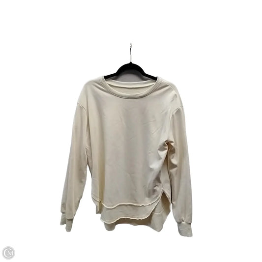 Sweatshirt Crewneck By Clothes Mentor In Beige, Size: L
