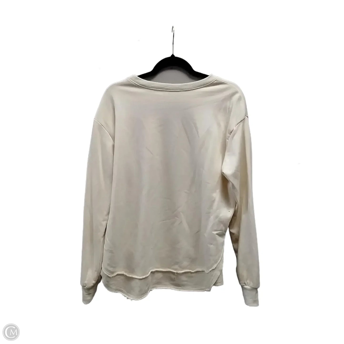 Sweatshirt Crewneck By Clothes Mentor In Beige, Size: L