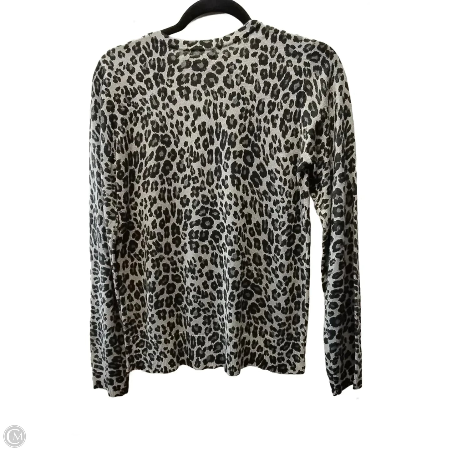 Sweater Cardigan By Croft And Barrow In Leopard Print, Size: S