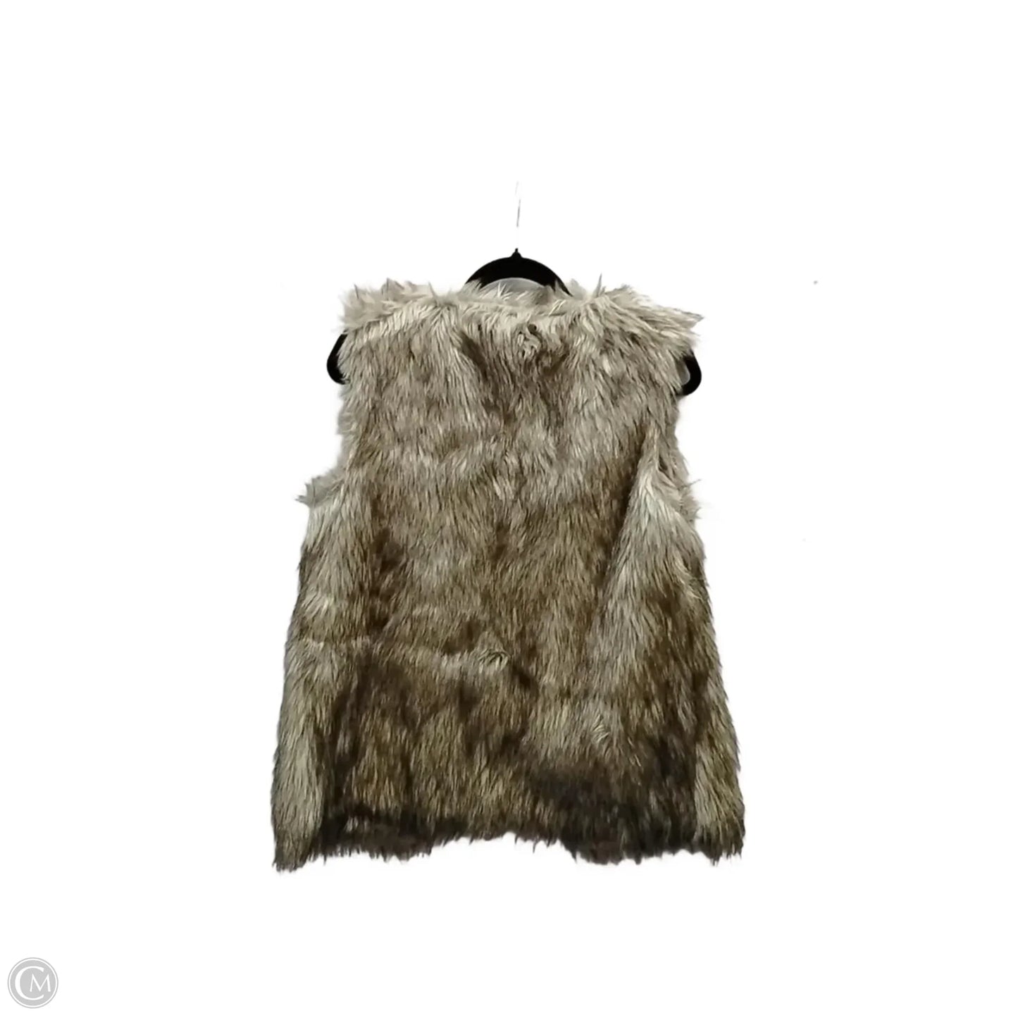 Vest Faux Fur & Sherpa By Clothes Mentor In Beige, Size: M