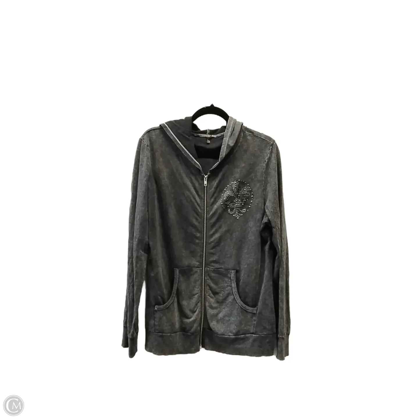 Sweatshirt Hoodie By Clothes Mentor In Grey, Size: M