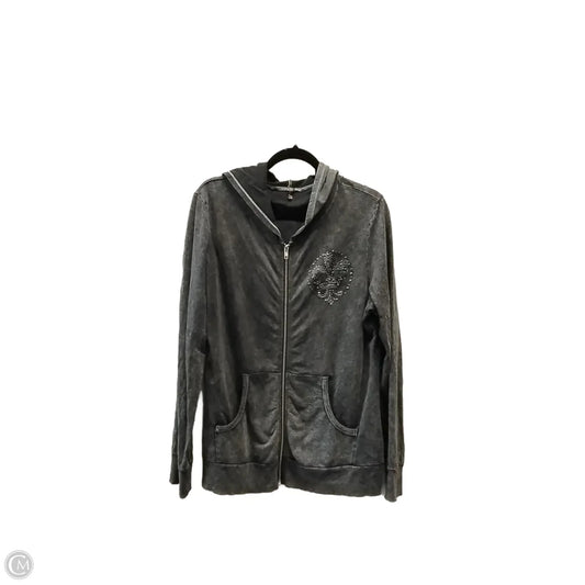 Sweatshirt Hoodie By Clothes Mentor In Grey, Size: M