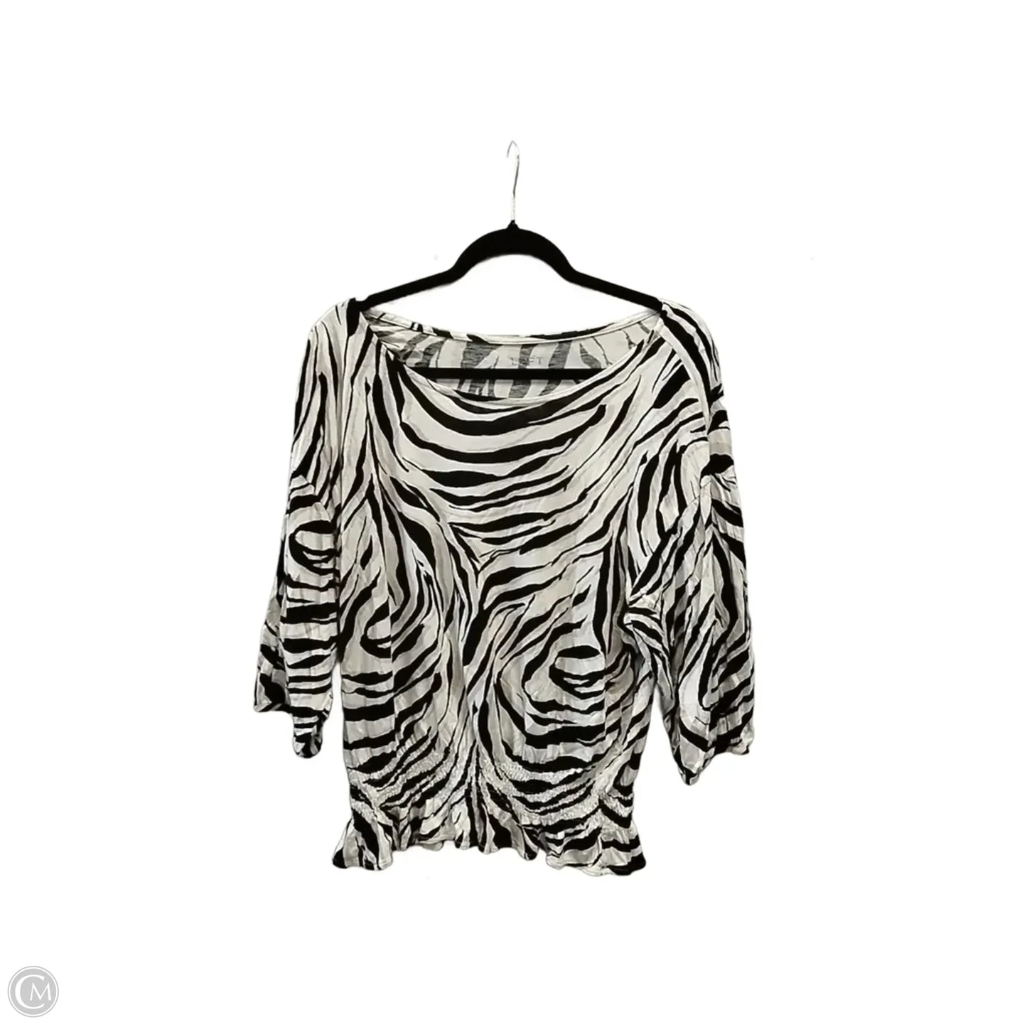 Blouse 3/4 Sleeve By Loft In Animal Print, Size: M