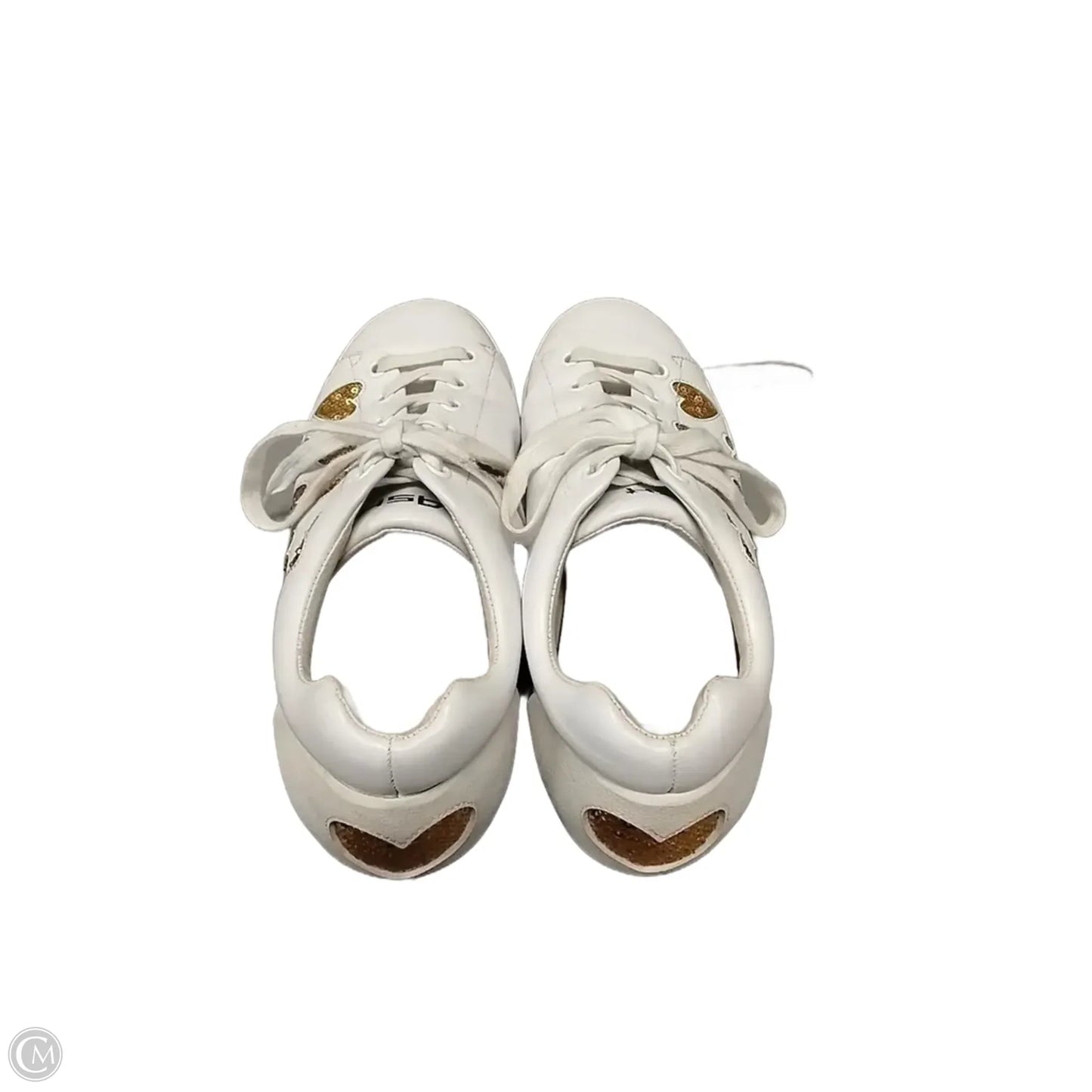 Shoes Sneakers By Ash In Gold & White, Size: 8.5