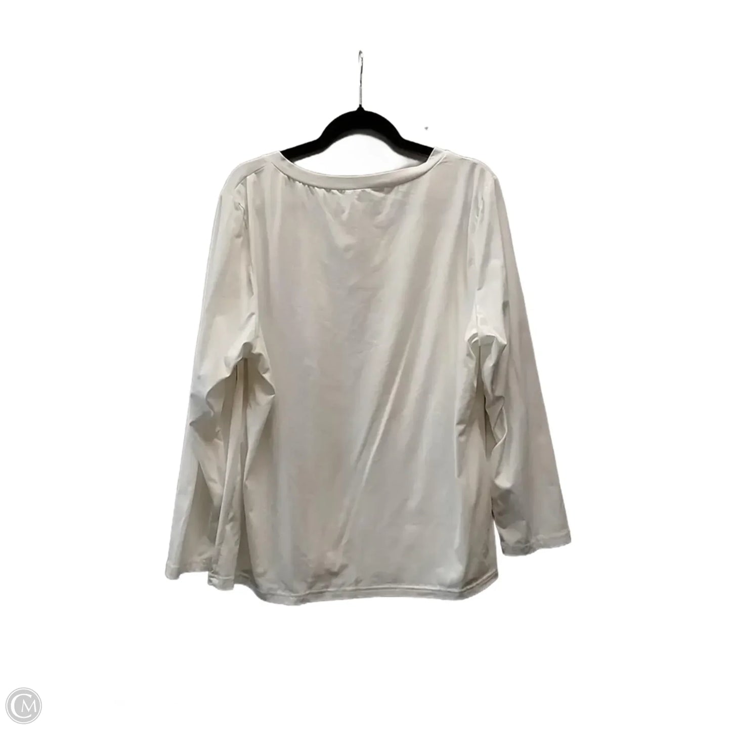 Top Long Sleeve Basic By Shein In White, Size: 4x