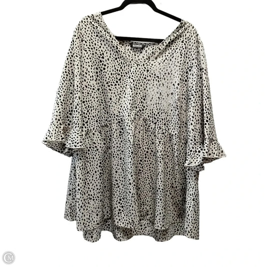 Blouse 3/4 Sleeve By Bloomchic In Leopard Print, Size: 3x
