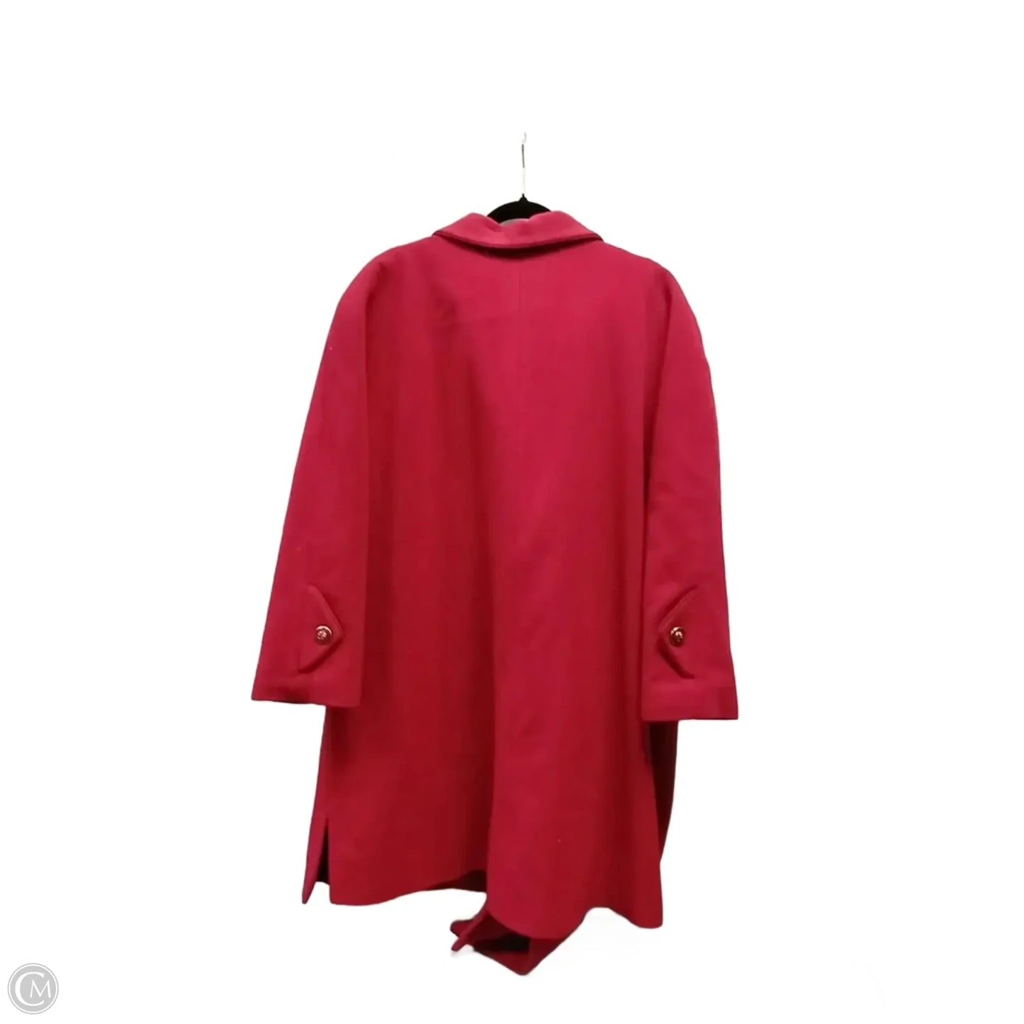 Coat Peacoat By Dennis Basso Qvc In Red, Size: 1x