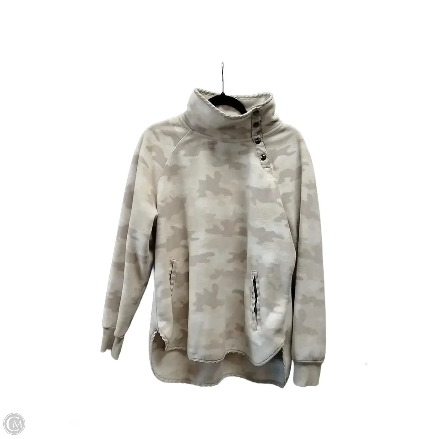 Sweatshirt Collar By Green Tea In Camouflage Print, Size: L