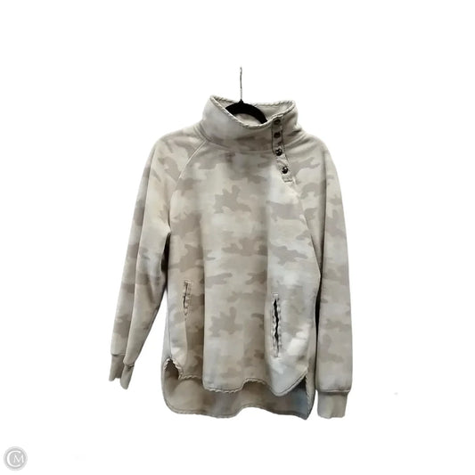 Sweatshirt Collar By Green Tea In Camouflage Print, Size: L