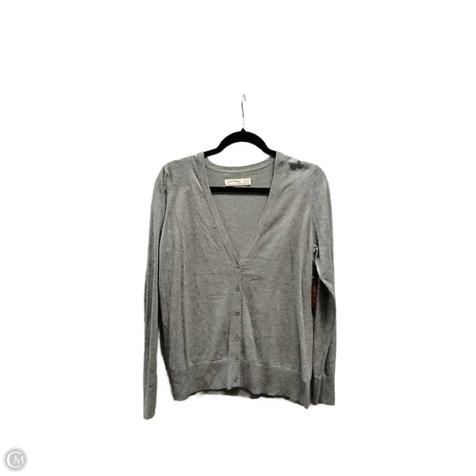 Sweater Cardigan By Faded Glory In Grey, Size: L