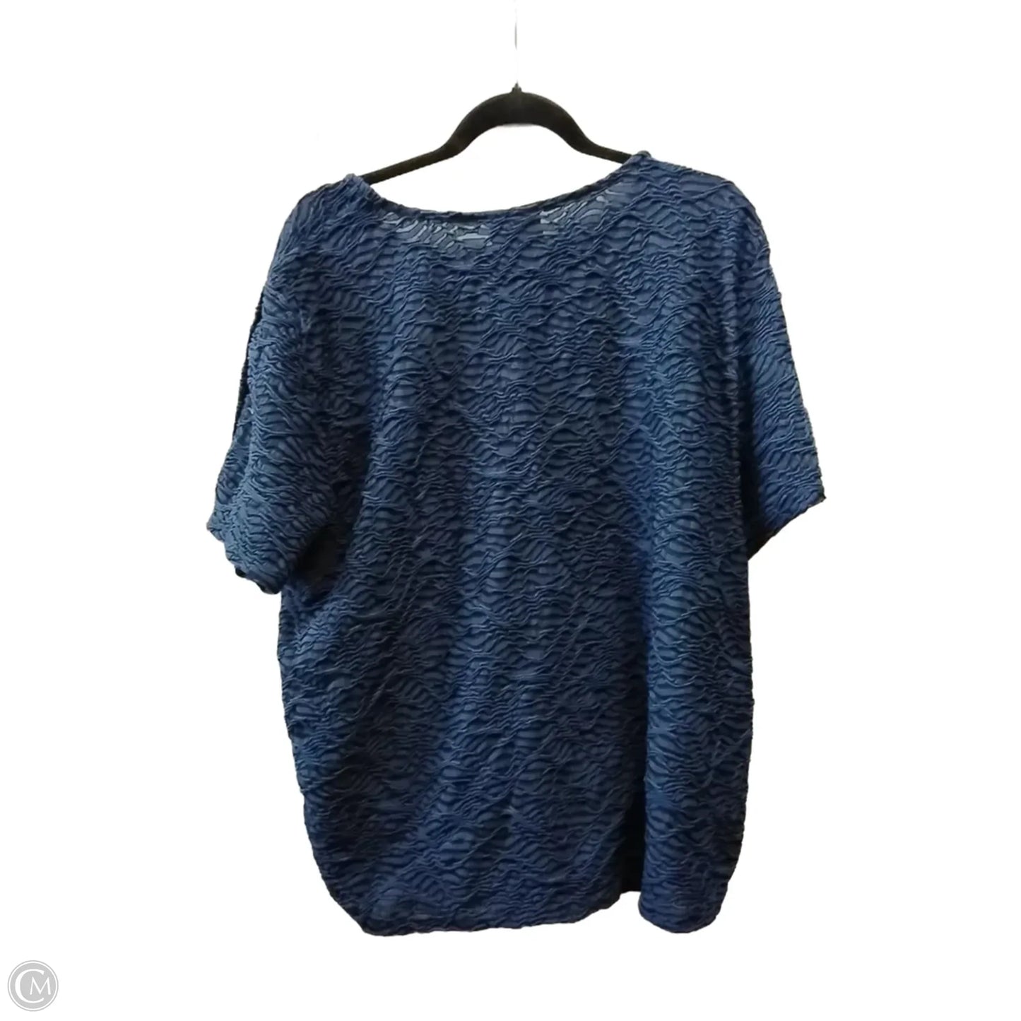 Top Short Sleeve By Alfred Dunner In Blue, Size: 2x