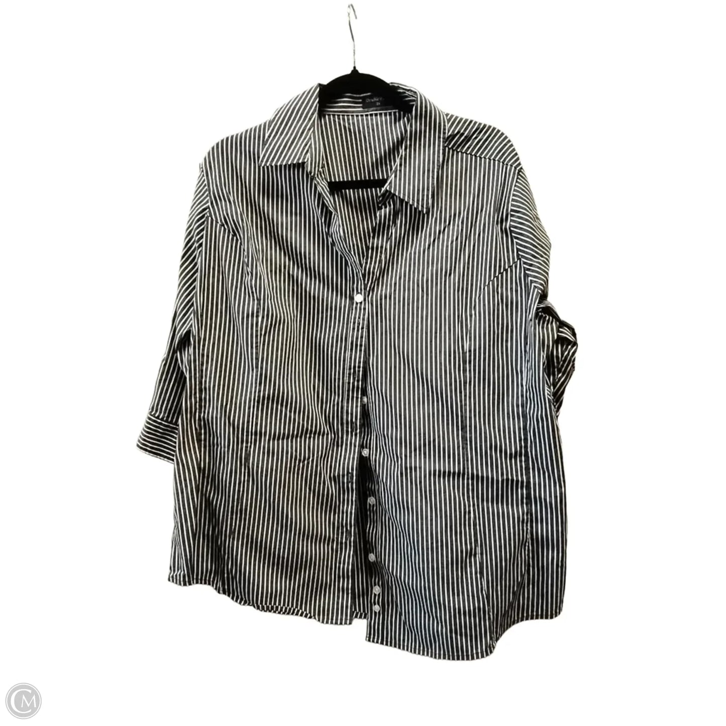 Top Long Sleeve By Clothes Mentor In Striped Pattern, Size: 2x