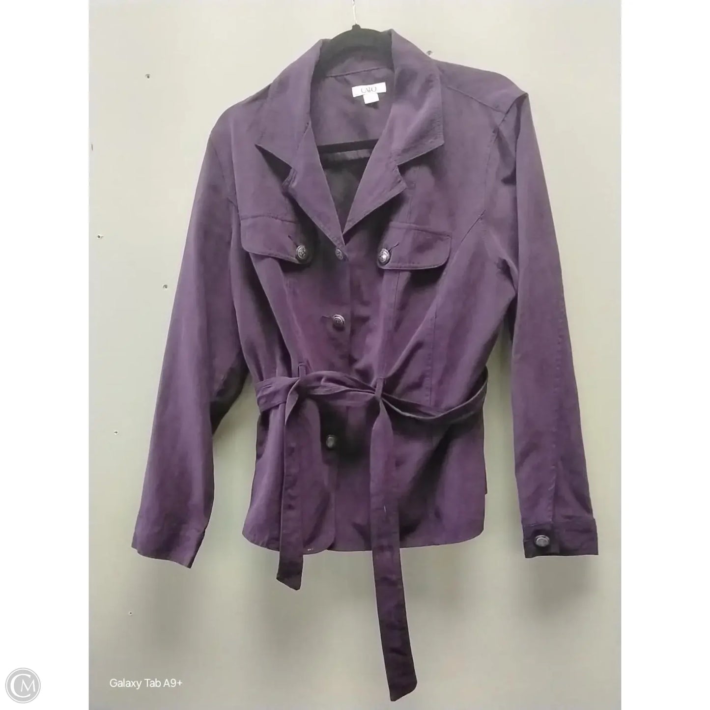 Jacket Fleece By Cato In Purple, Size: Xl
