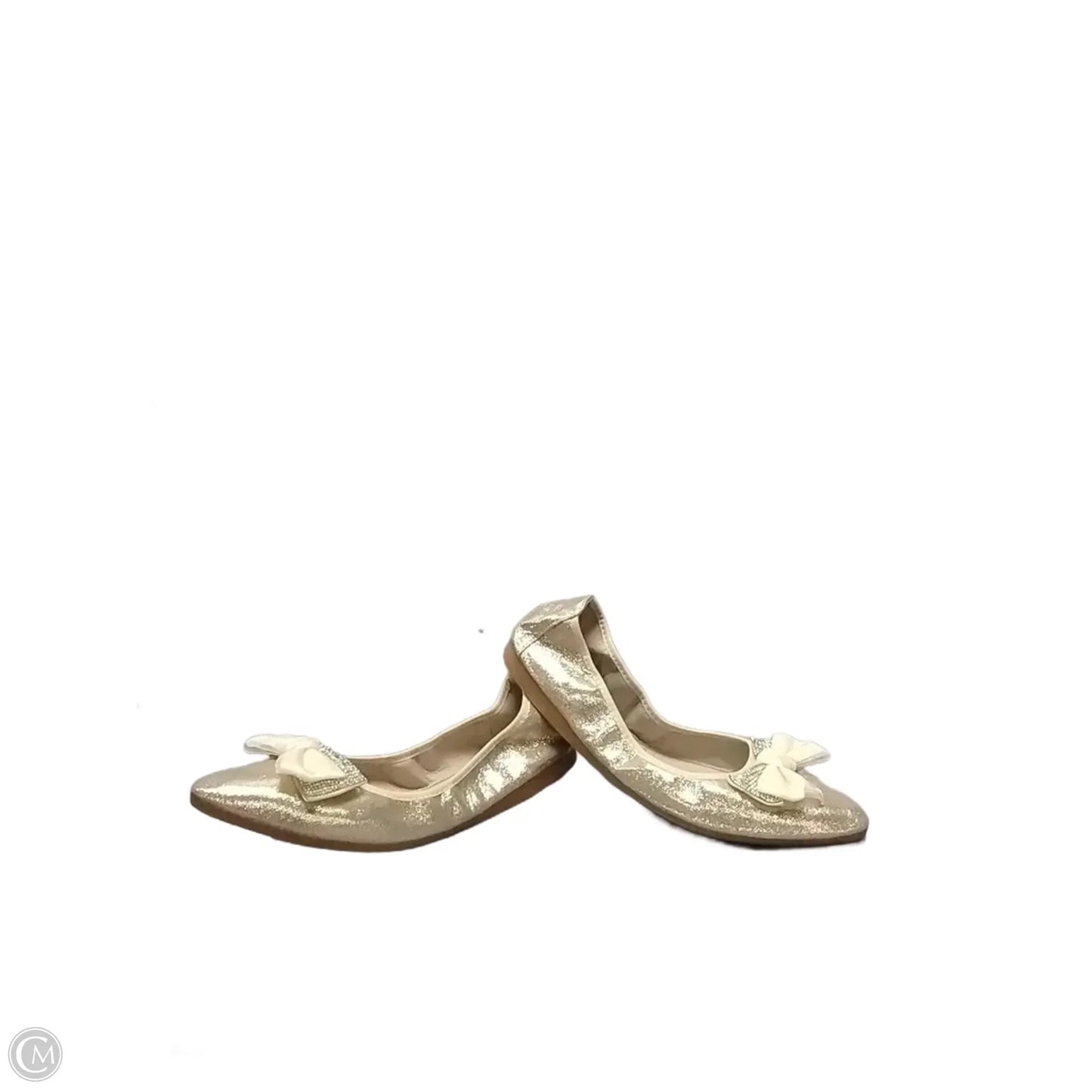 Shoes Flats By Clothes Mentor In Gold, Size: 10