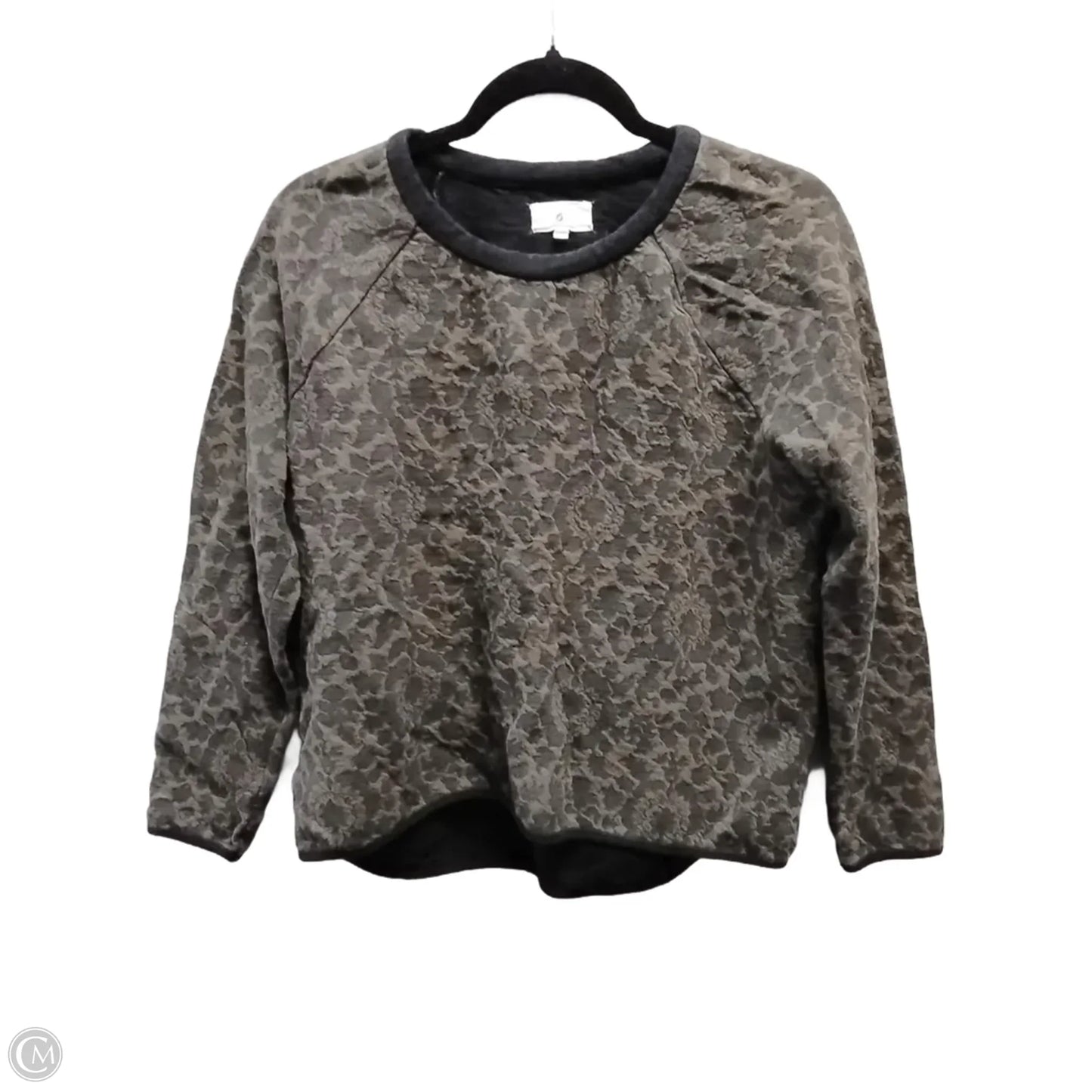 Sweatshirt Crewneck By Lou And Grey In Leopard Print, Size: M
