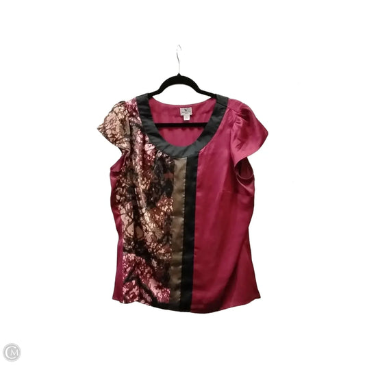 Blouse Short Sleeve By Worthington In Floral Print, Size: 1x