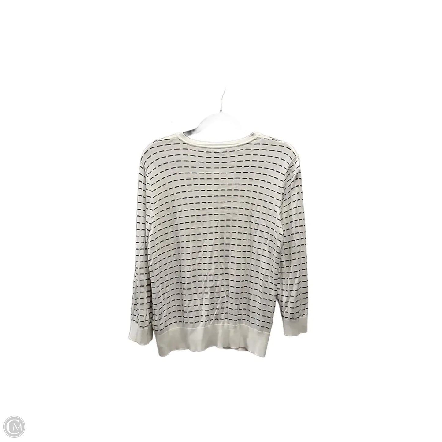 Sweater Cardigan By Cable And Gauge In Striped Pattern, Size: L