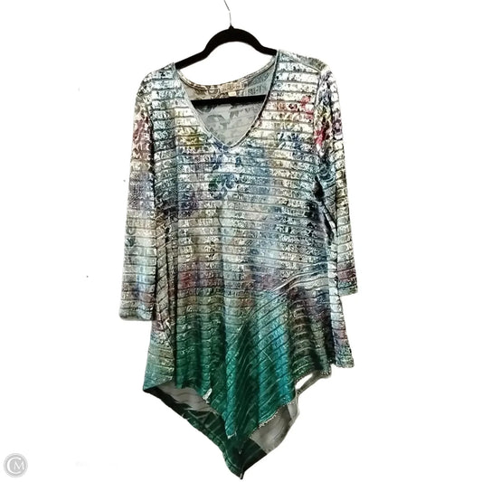 Blouse Long Sleeve By Live And Let Live In Multi-colored, Size: 1x