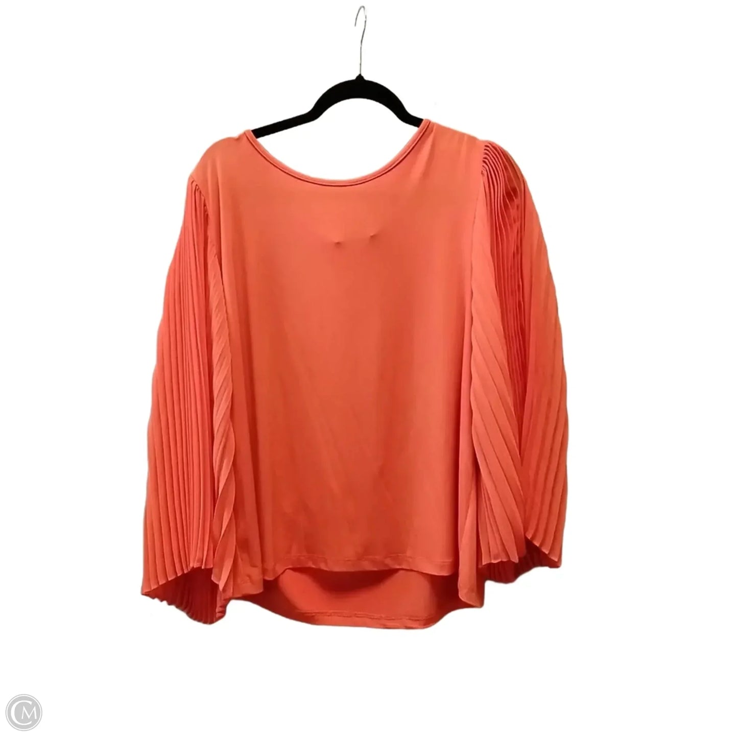 Blouse Long Sleeve By Chicos In Orange, Size: L