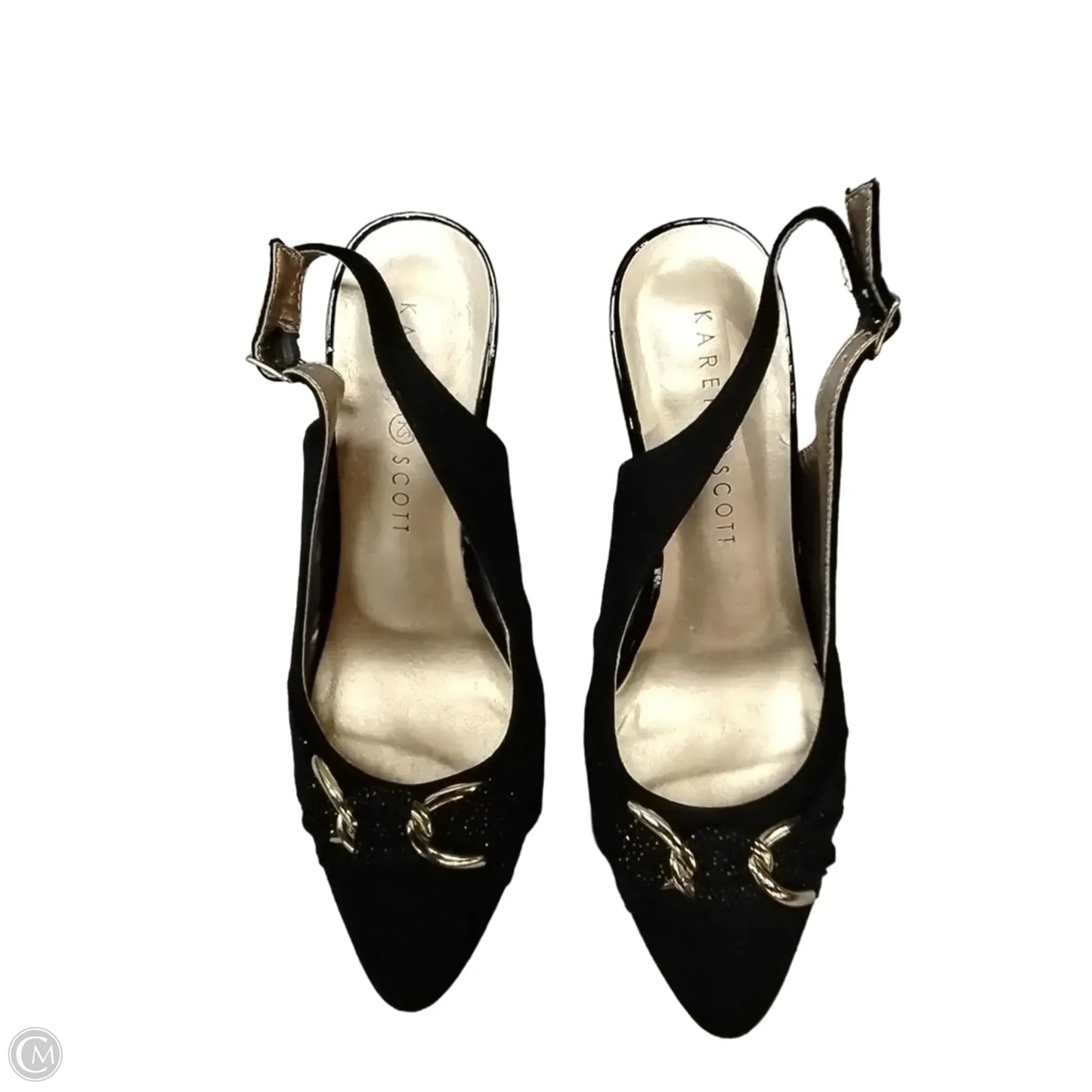 Shoes Heels Stiletto By Karen Scott In Black & Gold, Size: 8