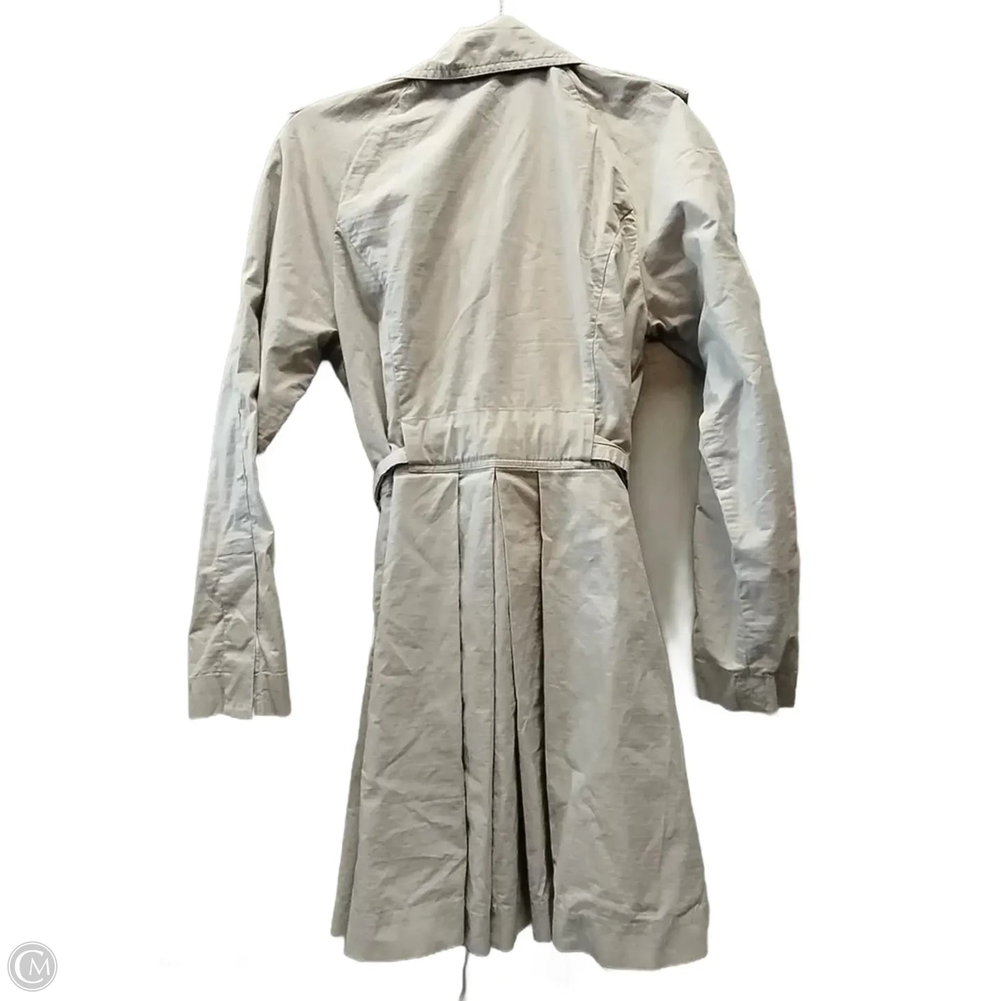 Coat Trench Coat By Cabi In Grey, Size: M