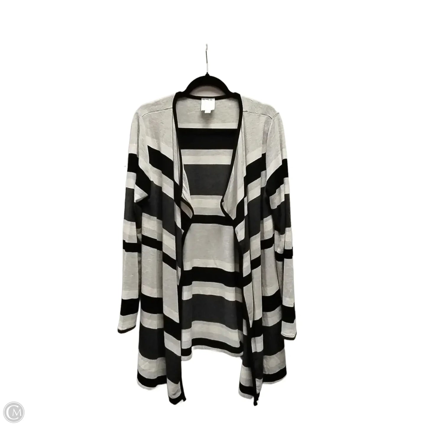 Sweater Cardigan By Sunday In Black & Grey, Size: L