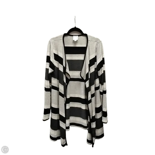 Sweater Cardigan By Sunday In Black & Grey, Size: L