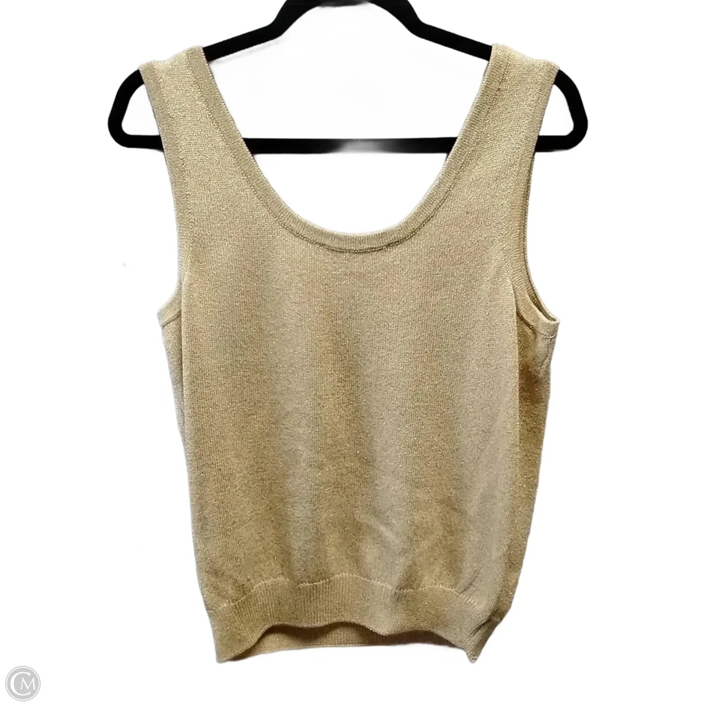 Sweater Short Sleeve By Clothes Mentor In Gold, Size: M
